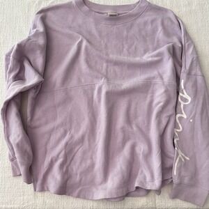 PINK Victoria's Secret Campus Pullover Sweater Lavender Purple Women's Large